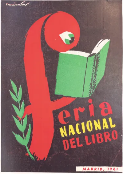 Cartel de la Feria Nacional del Libro. Madrid, 1961. Autor: Mairata.