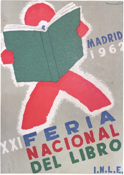 Cartel de la XXI Feria Nacional del Libro. I.N.L.E. Madrid, 1962. Autor: Mairata.