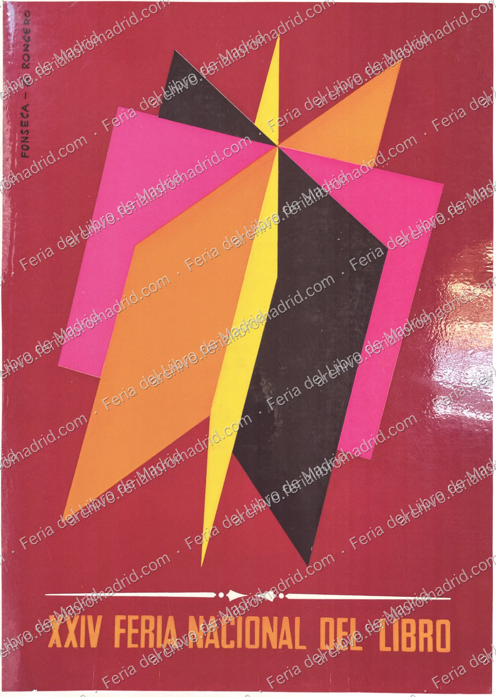 Cartel de la XXIV Feria Nacional del Libro. Autor: Fonseca-G. Roncero — página 1