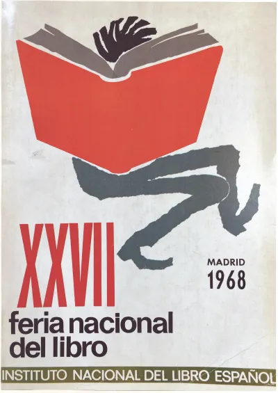 Cartel de la XXVII Feria Nacional del Libro. Instituto Nacional del Libro Español. Madrid, 1968