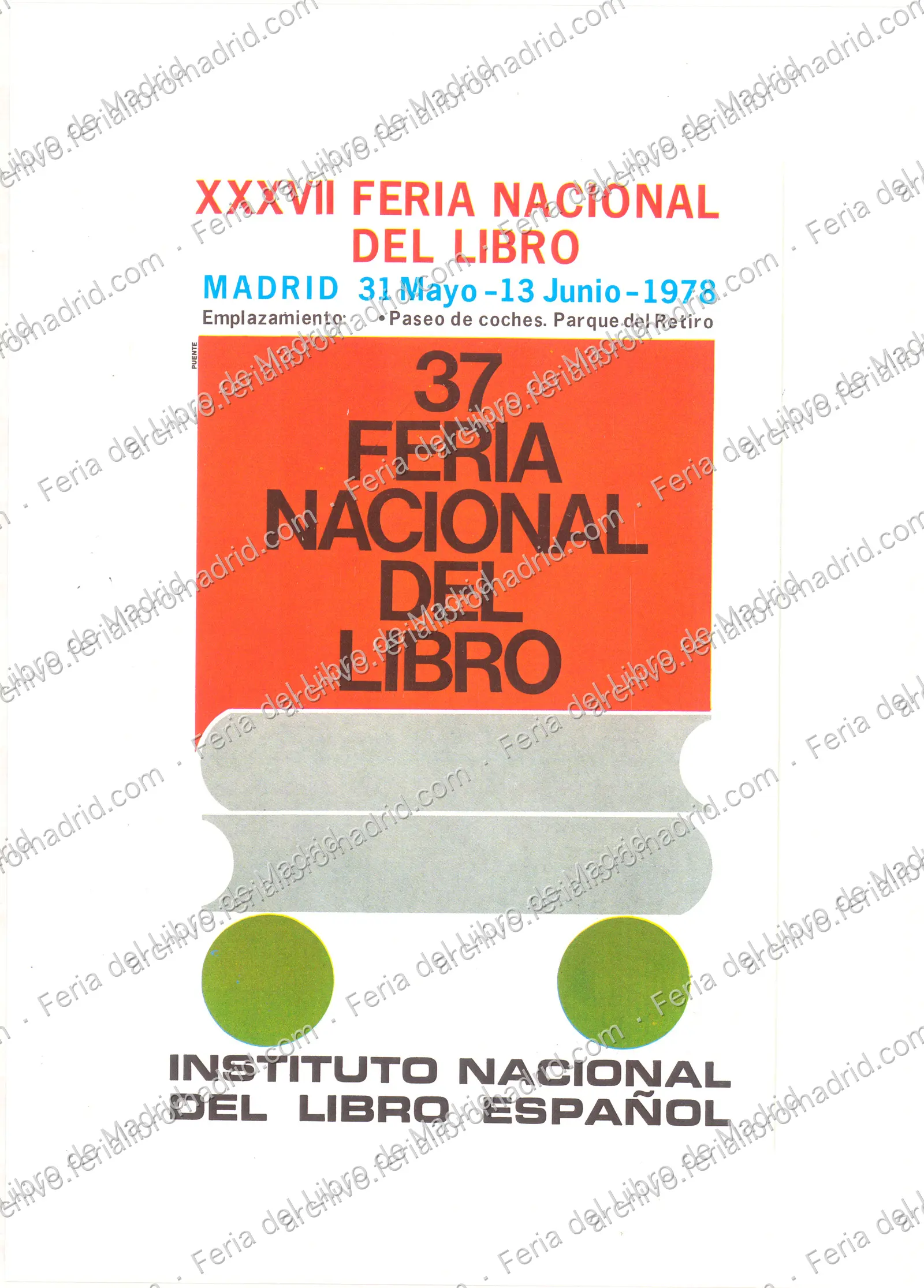 Reproducción del cartel a tamaño A4 de la Feria Nacional del Libro 1978. Autor: Puente — página 1