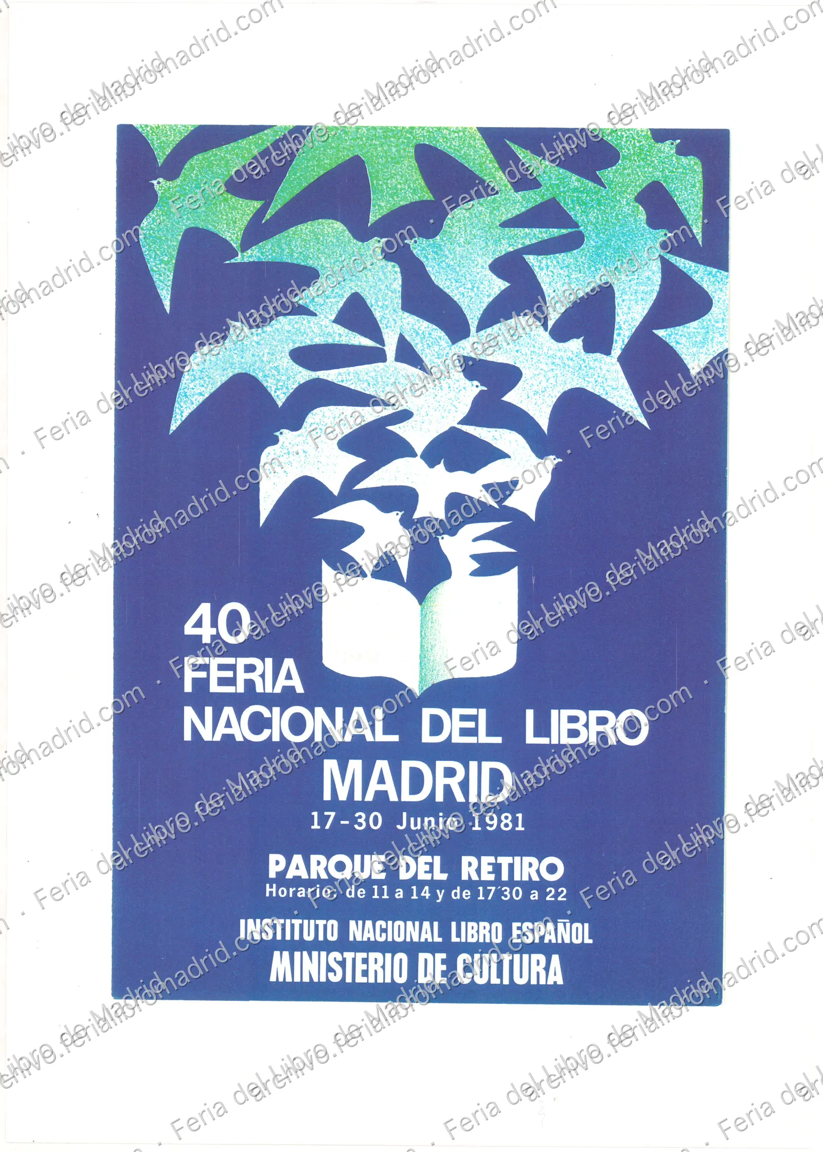 Reproducción del cartel a tamaño A4 de la Feria Nacional del Libro 1981 — página 1