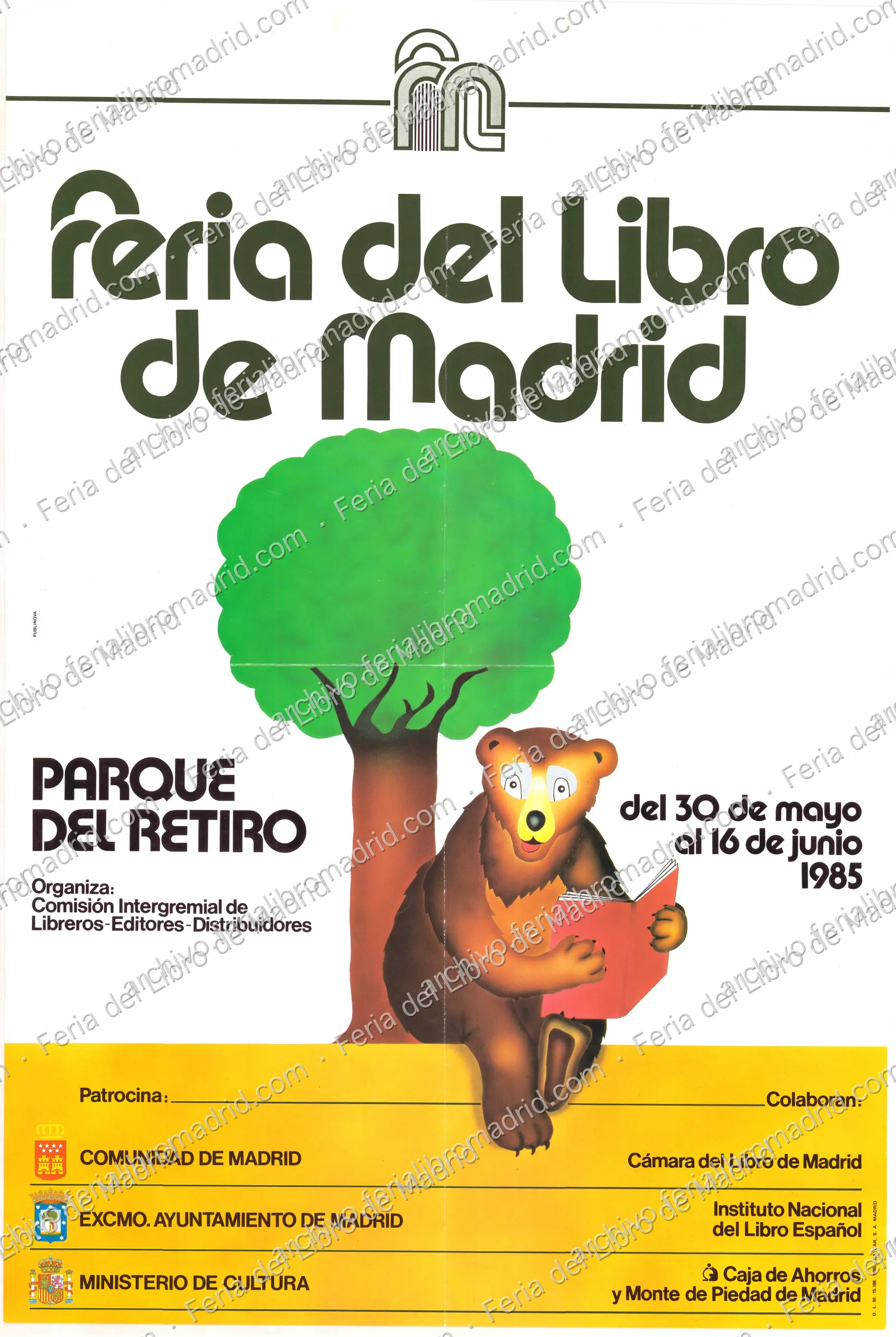 Feria del Libro de Madrid, organiza Comisión Intergremial Editores-Libreros-Distribuidores, del 30 e de mayo al 16 de… — página 1