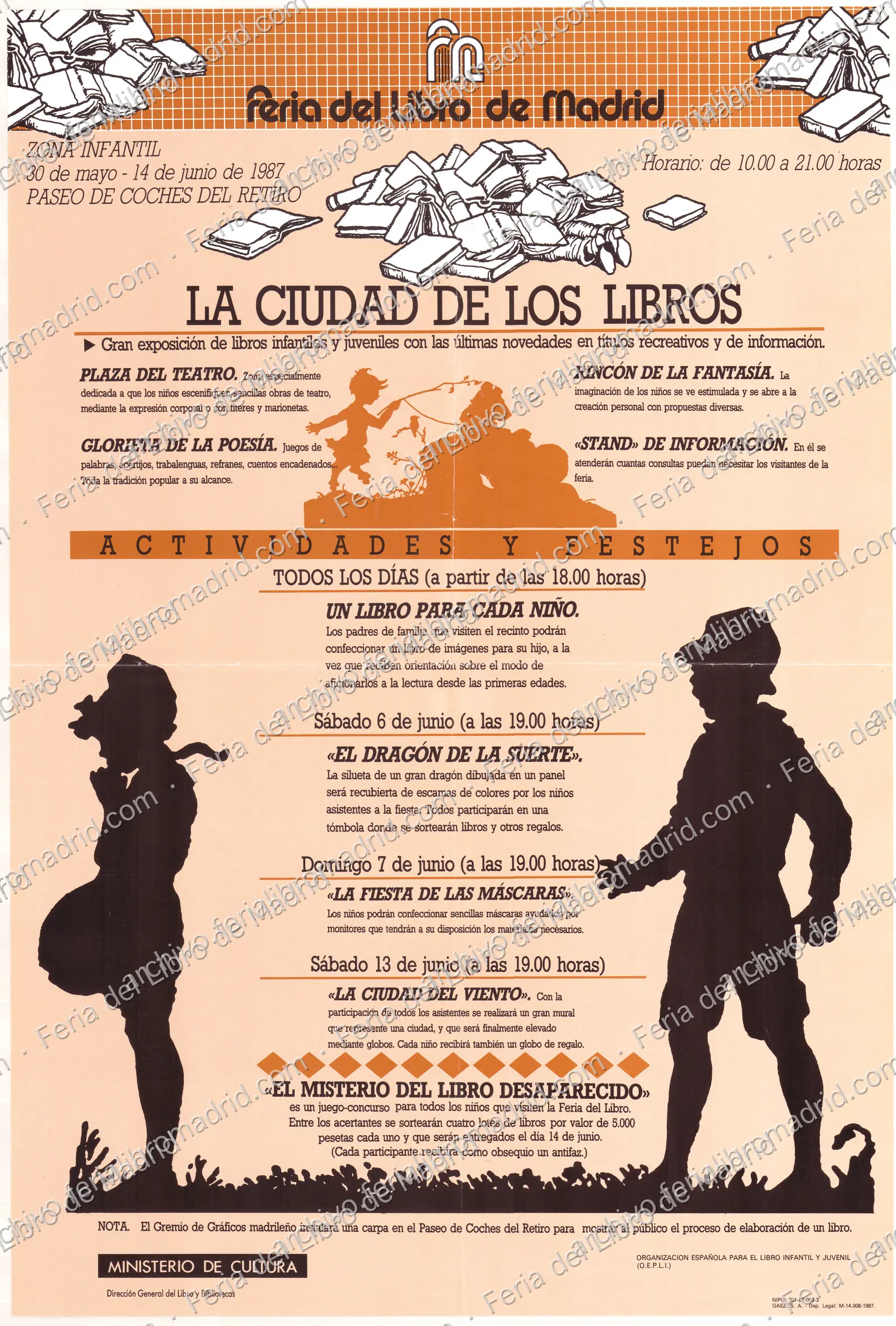 Cartel de programación infantil: "La Ciudad de los Libros" — página 1