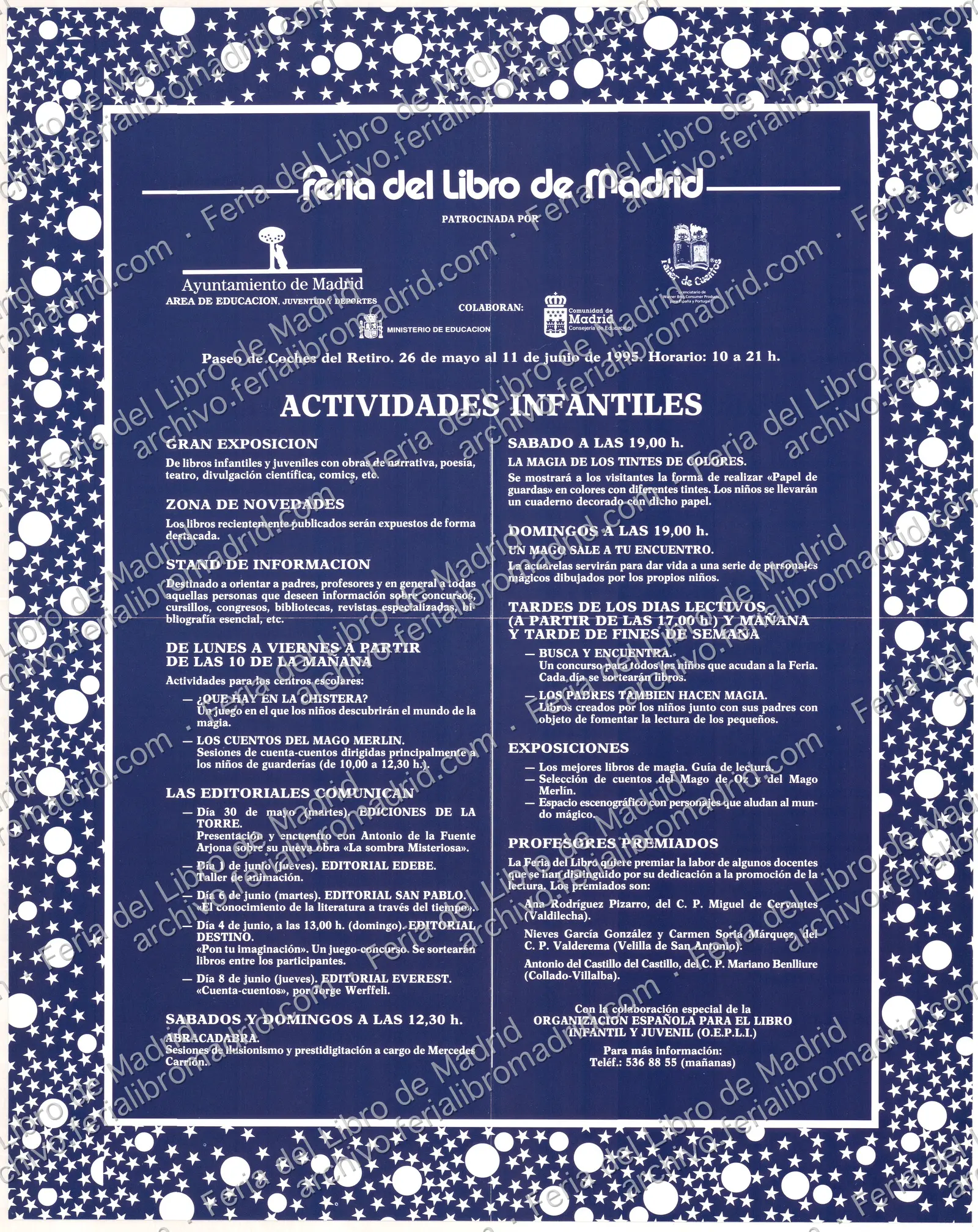 Cartel de programación infantil: "Actividades infantiles" — página 1