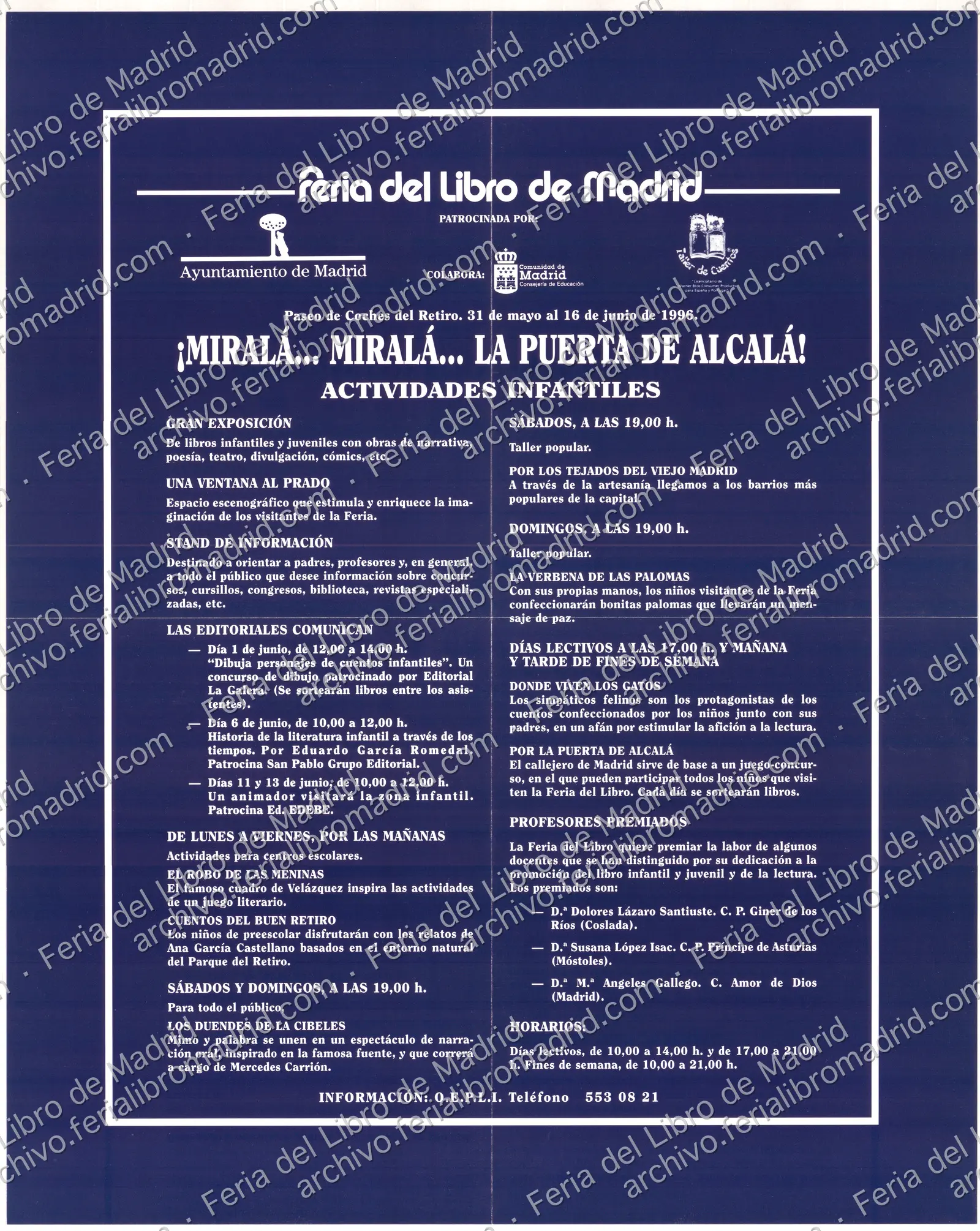 Cartel de programación infantil: "Actividades infantiles" — página 1