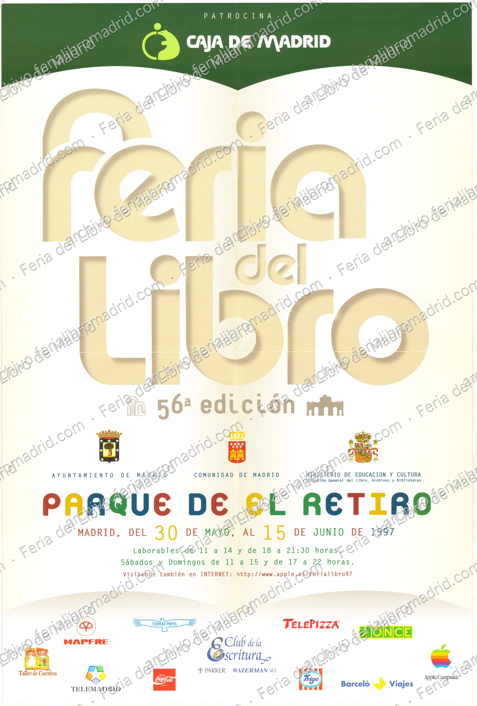 Feria del Libro de Madrid, del 30 de mayo al 15 de junio 1997 — página 1