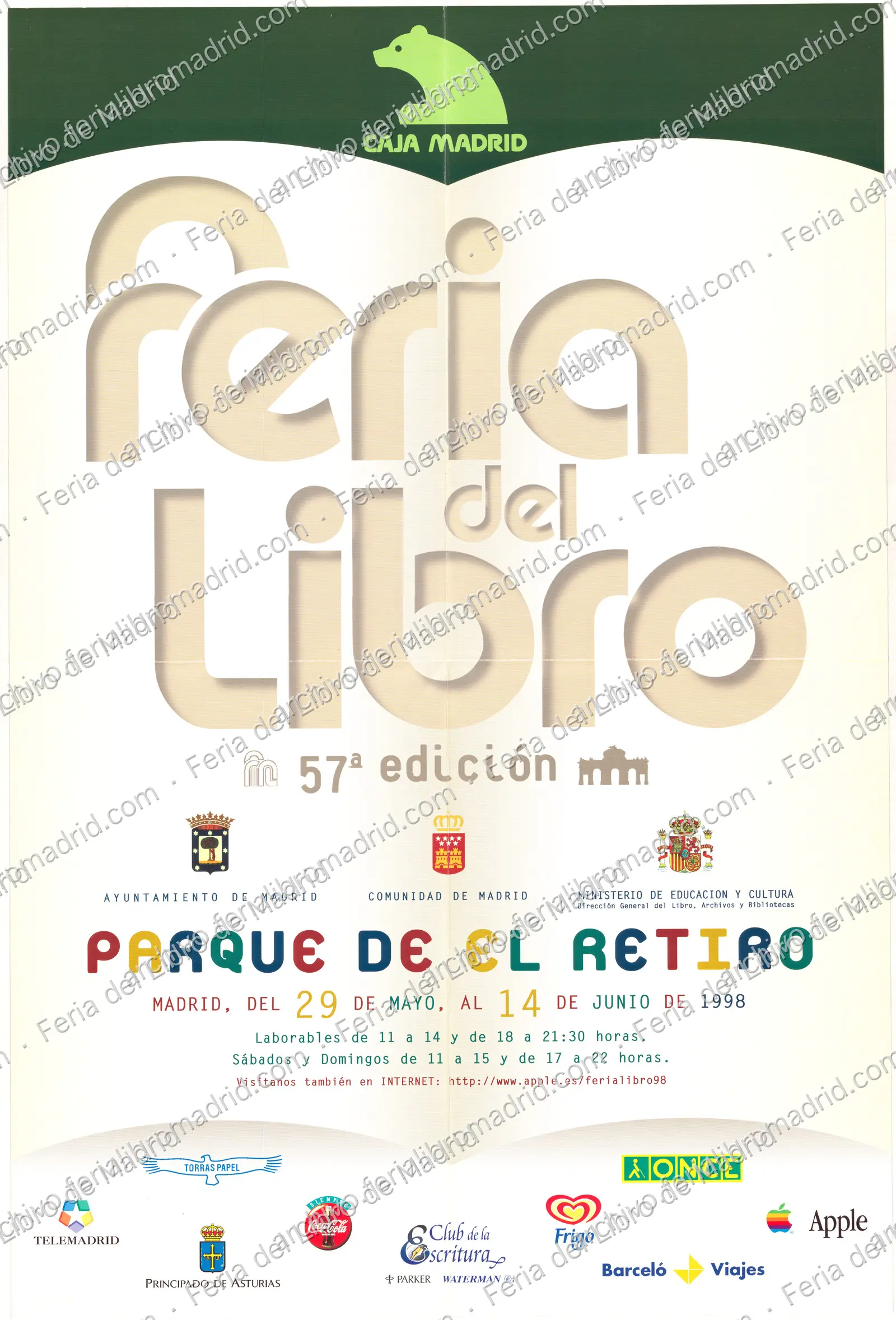 Feria del Libro de Madrid, del 29 de mayo al 14 de junio 1998 — página 1