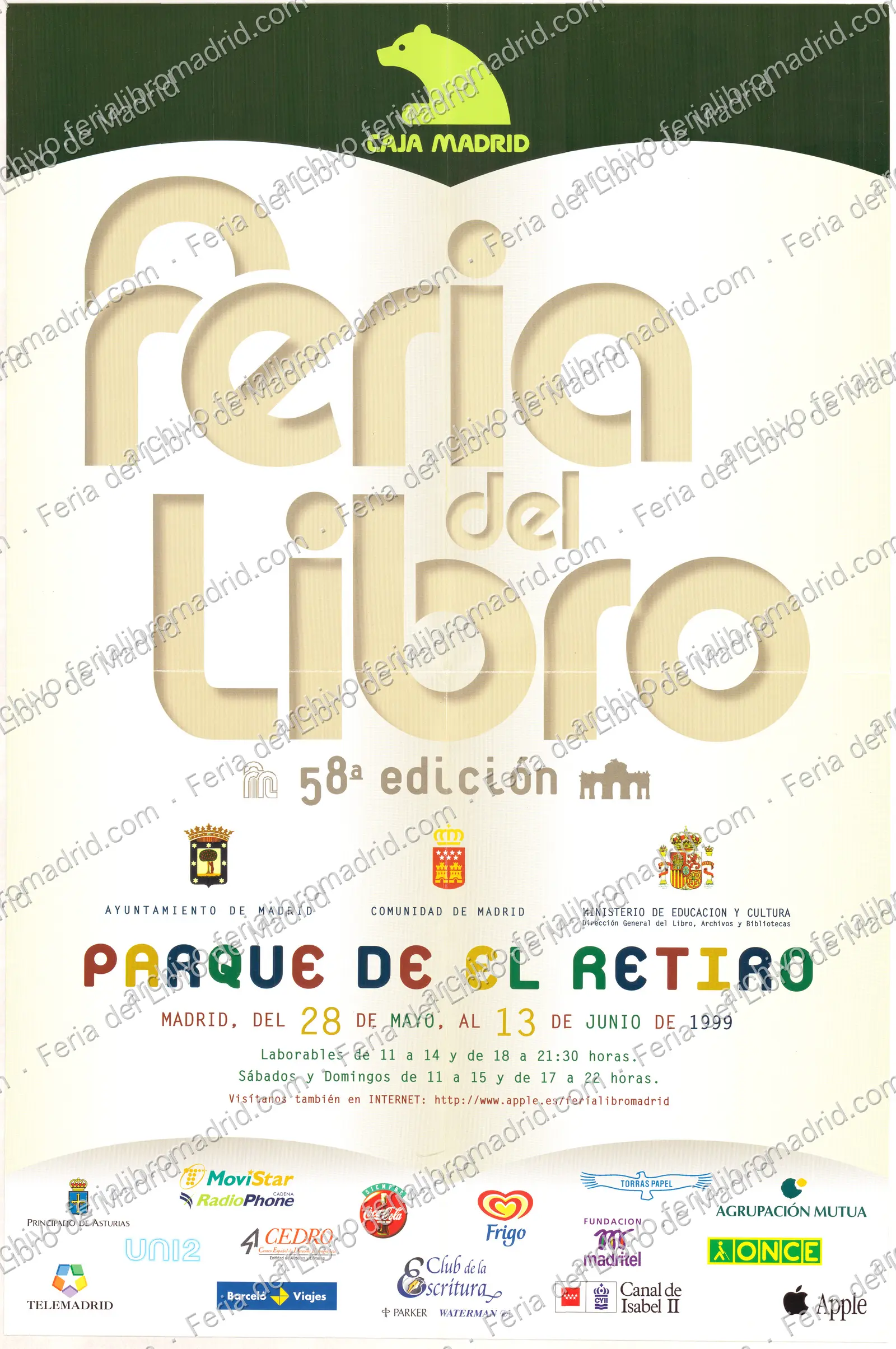 Feria del Libro de Madrid, del 28 de mayo al 13 de junio 1999 — página 1