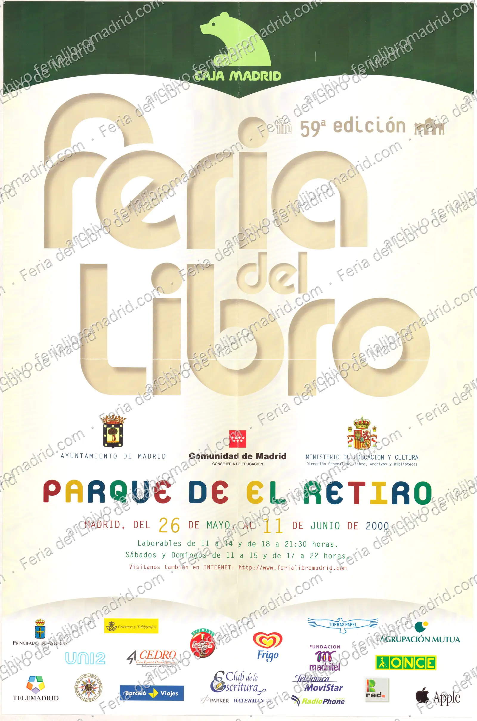 Feria del Libro de Madrid, del 26 de mayo al 11 de junio 2000 — página 1