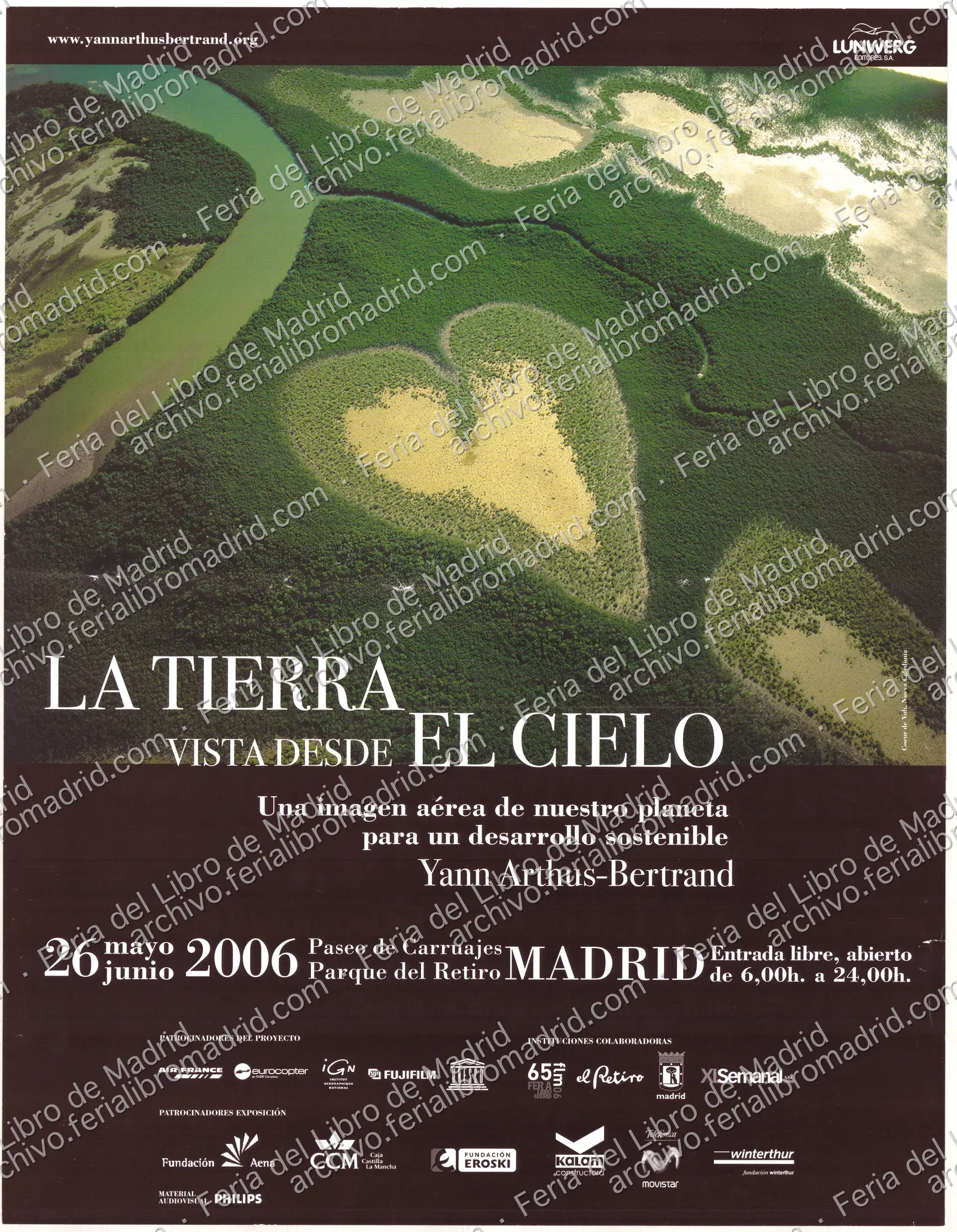 Cartel de la exposición "La Tierra vista desde el cielo" de Yann Arthus-Bertrand — página 1