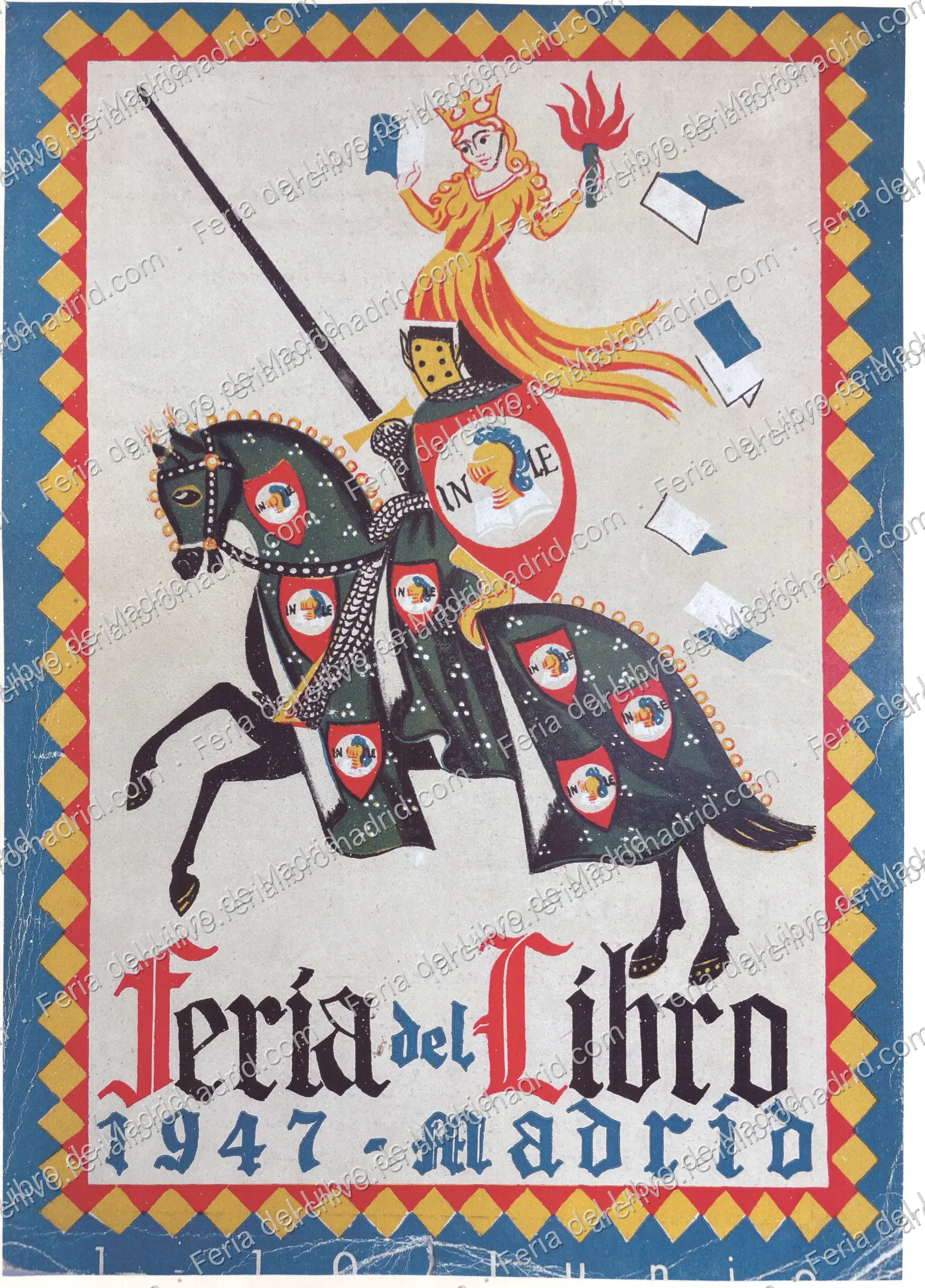 Cartel de la Feria del Libro 1947 Madrid — página 1