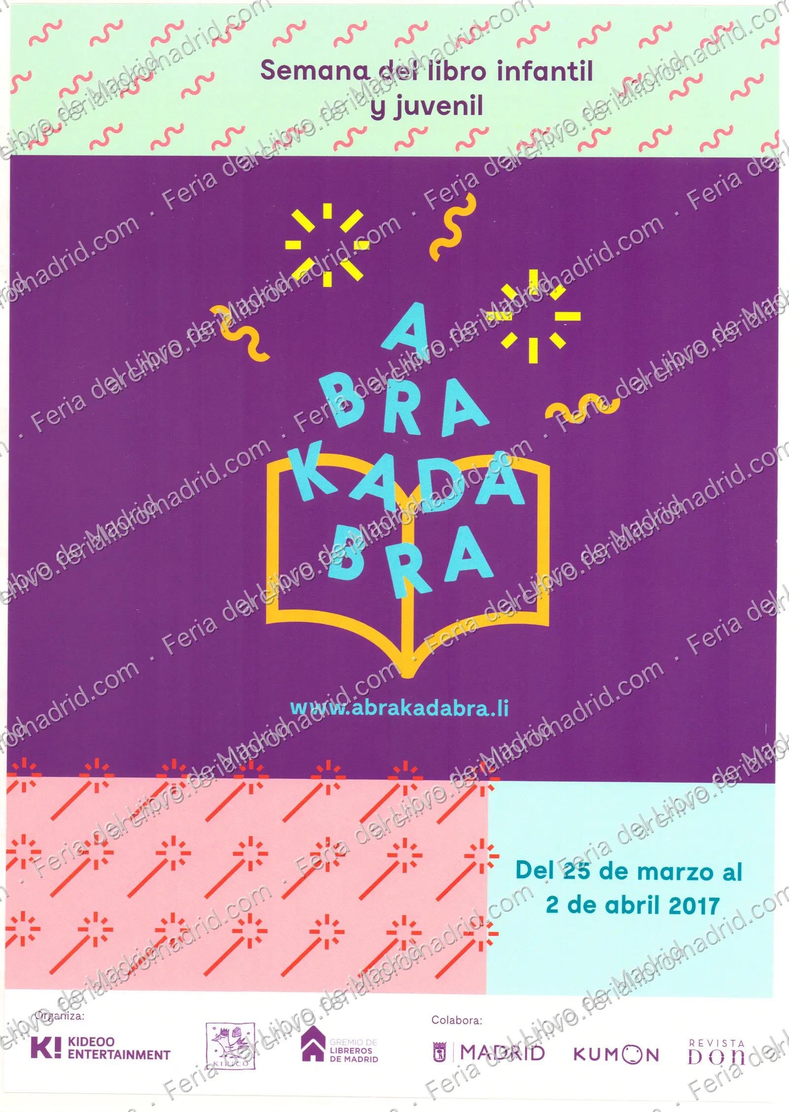 Cartel de la Semana del libro infantil y juvenil Abrakadabra, del 25 de marzo al 2 de abril de 2017 — página 1