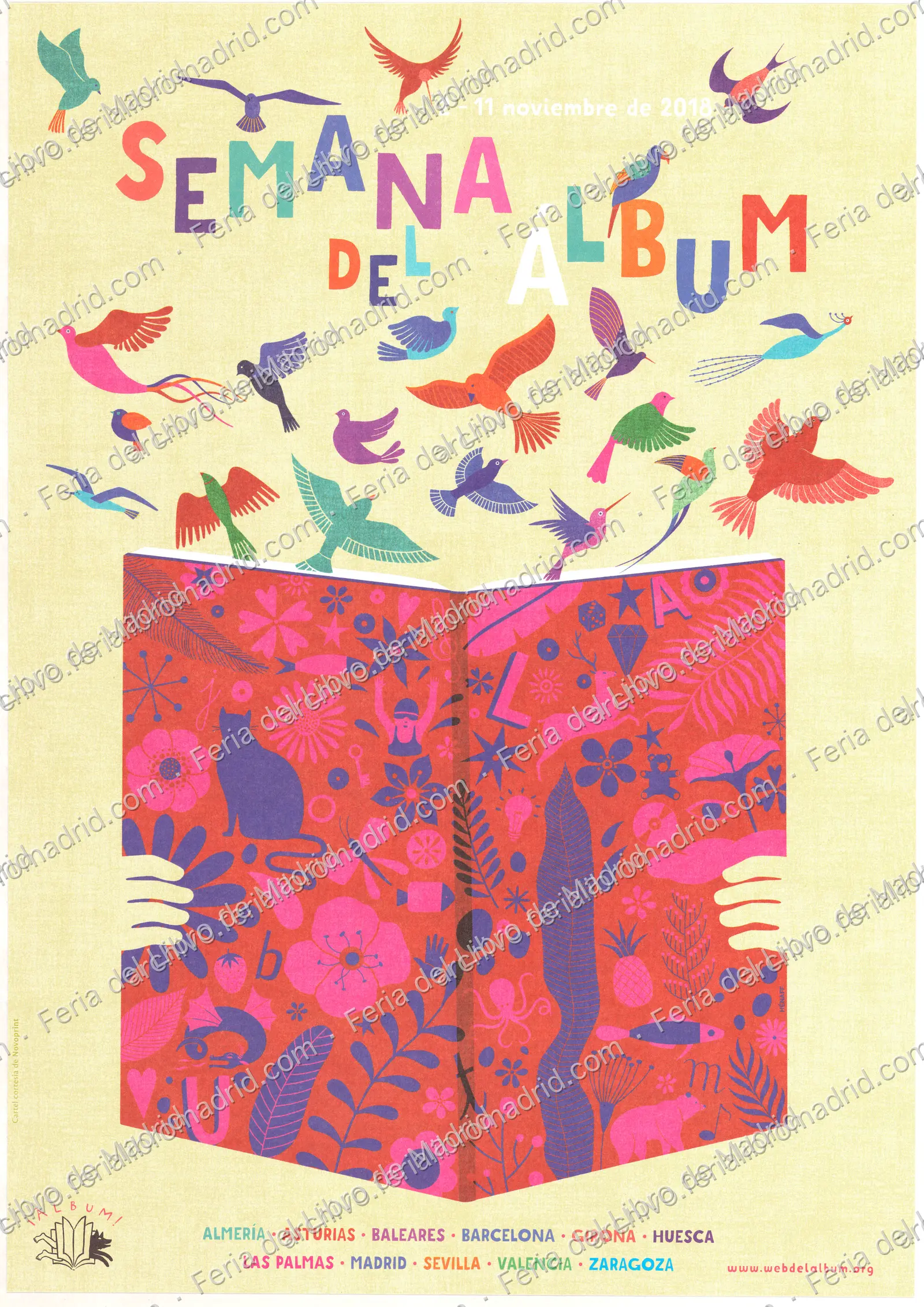 Cartel de la Semana del Álbum, 2-11 noviembre de 2018, www.webdelalbum.org — página 1