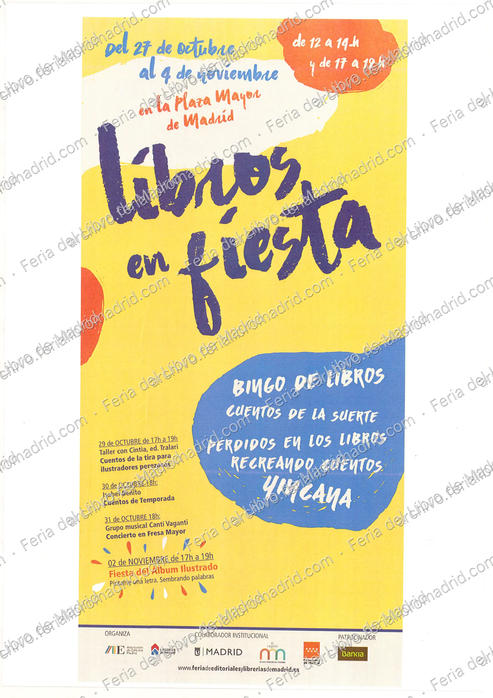 Reproducción del cartel "Libros en fiesta", del 27 de octubre al 4 de noviembre, 2016 — página 1